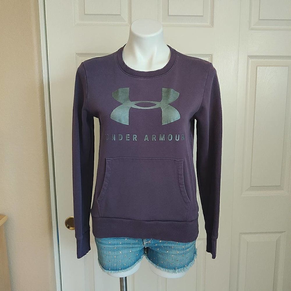 Under Armour logo loose fit high low sweatshirt sz XS